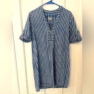 Anne Klein Striped Zipper Dress